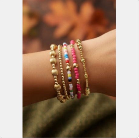 Summer Elastic Bracelet Stack