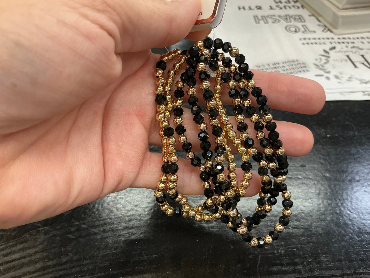 Black & Gold mixed stack