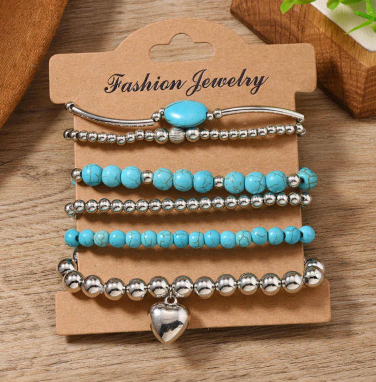 Silver & Turquoise Bracelet Stack