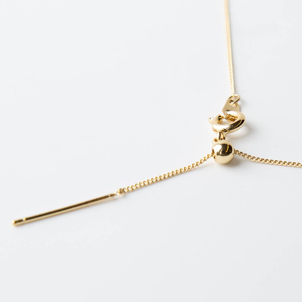 Faith Over Fear Gold Cross Necklace on Delicate Chain