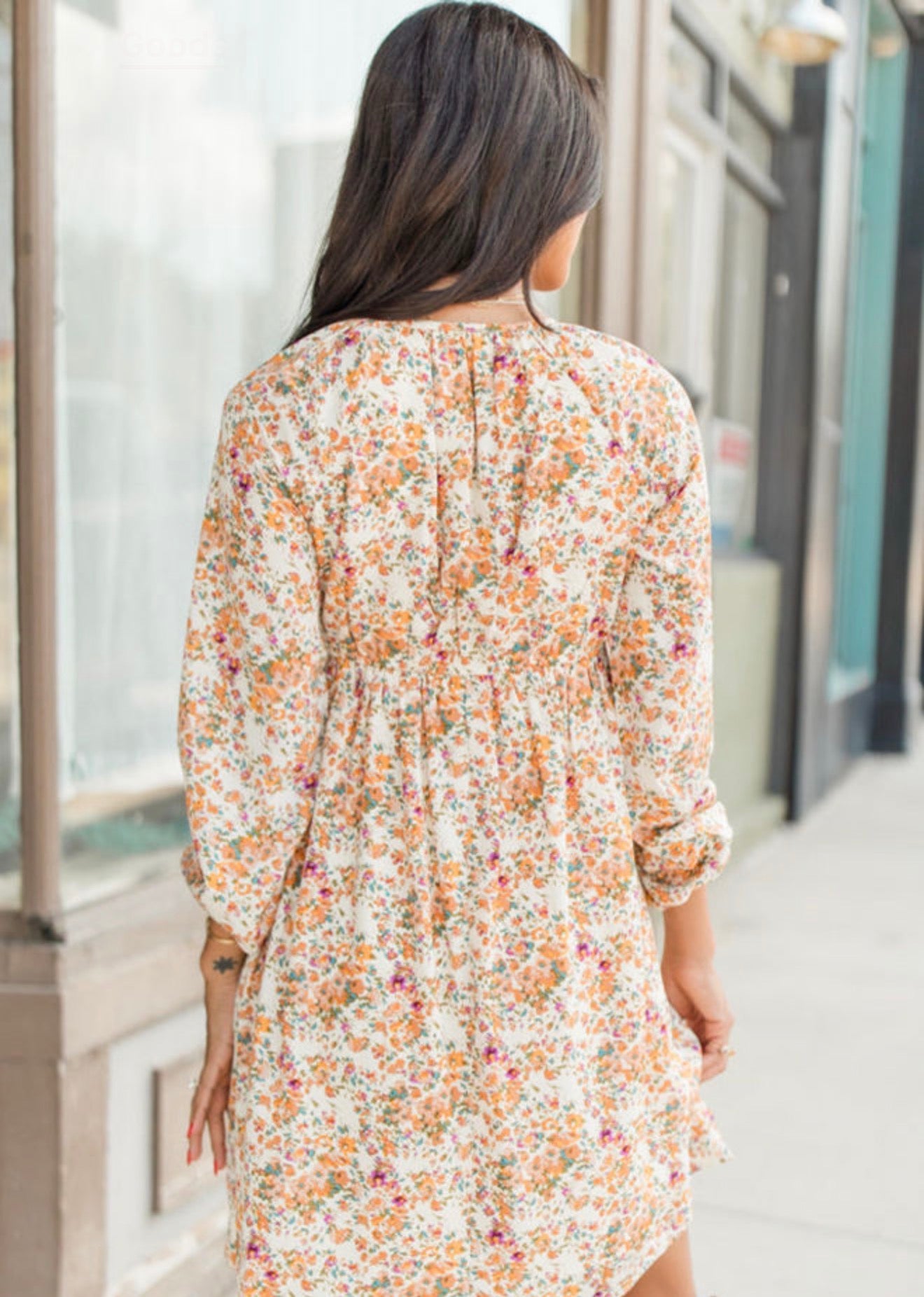 Yellow Boho Floral Dress