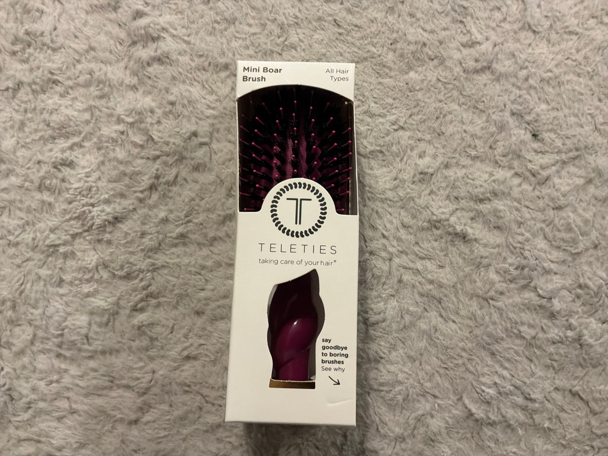 Mini Boar Brush- Mulberry