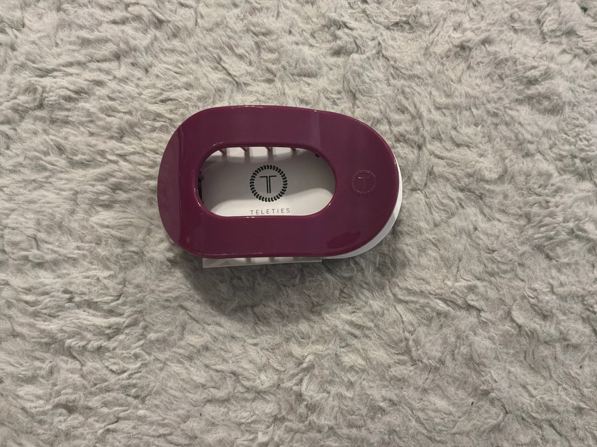 Flat Round Hair Clip-Mulberry-Medium
