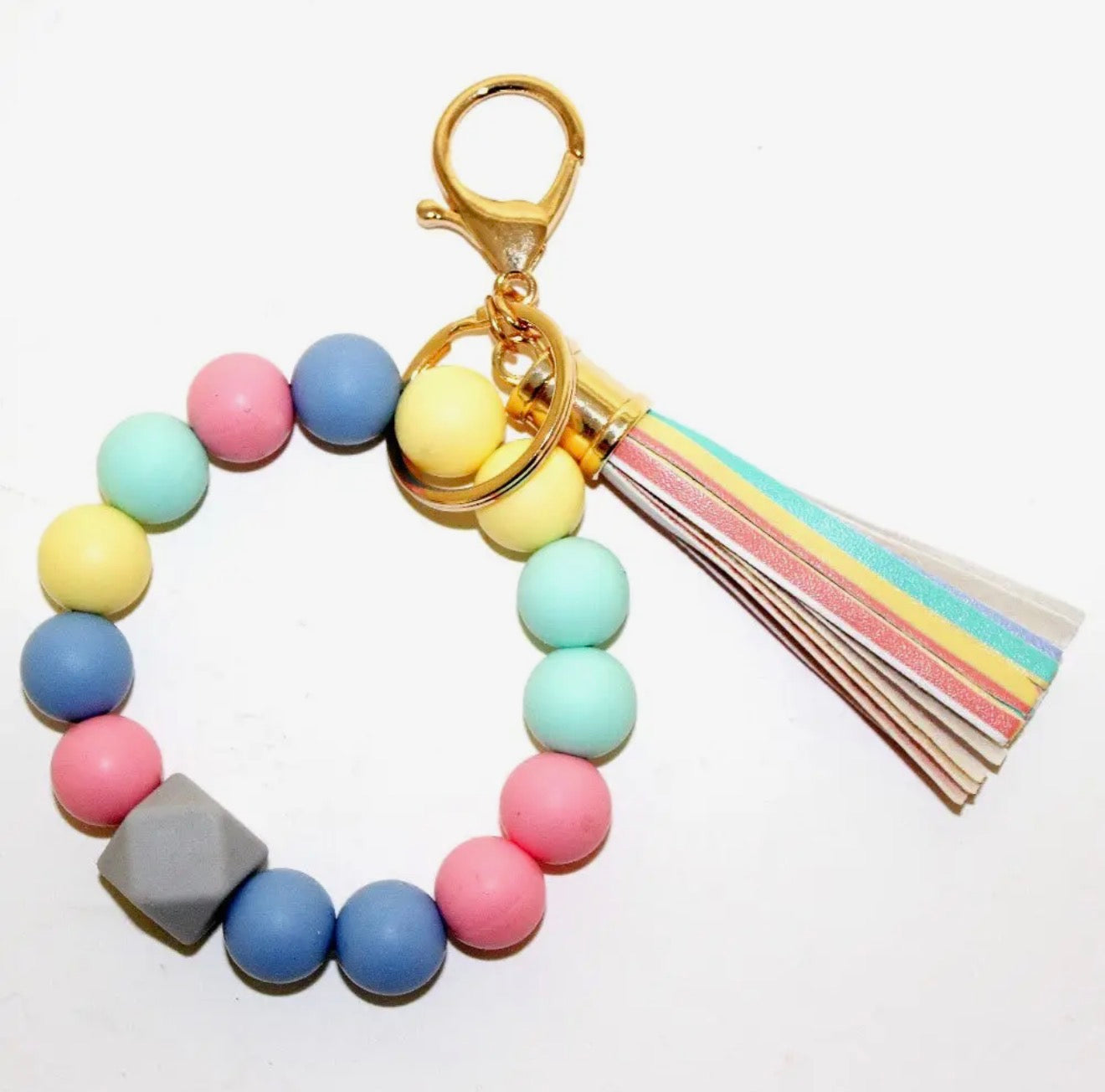 Beaded Keychain-Pastel