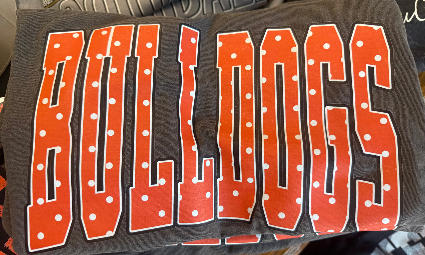 Bulldogs Polka Dot Grey Tee- 2XL