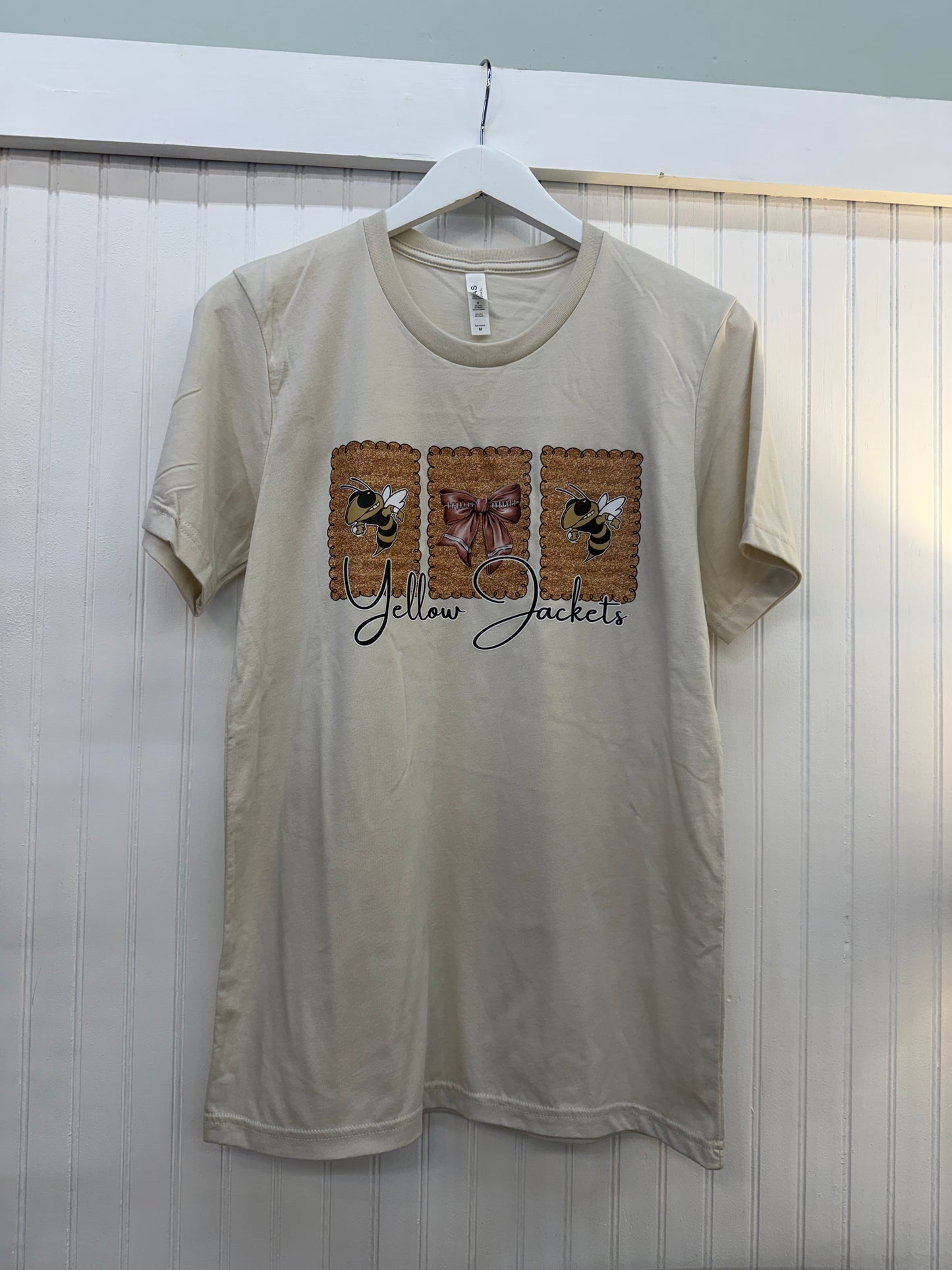 Yellow Jacket Bow Football Gams Day Tee(2XL)