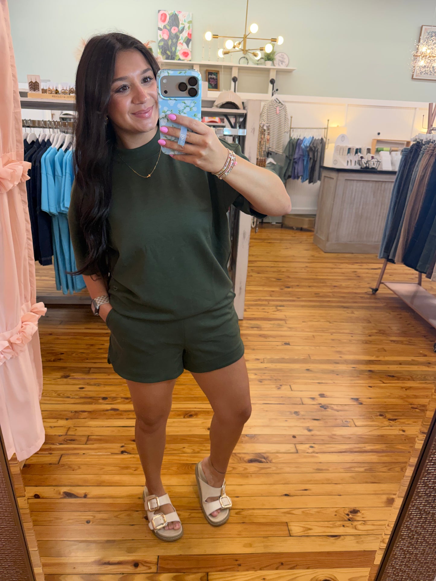 Scuba High Neck Short Set