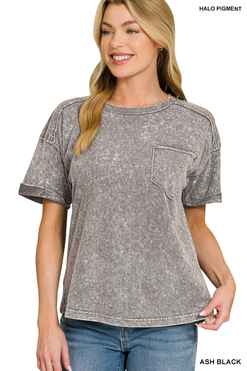 Halo Snow Wash Relaxed Fit Tee(Multiple Colors)