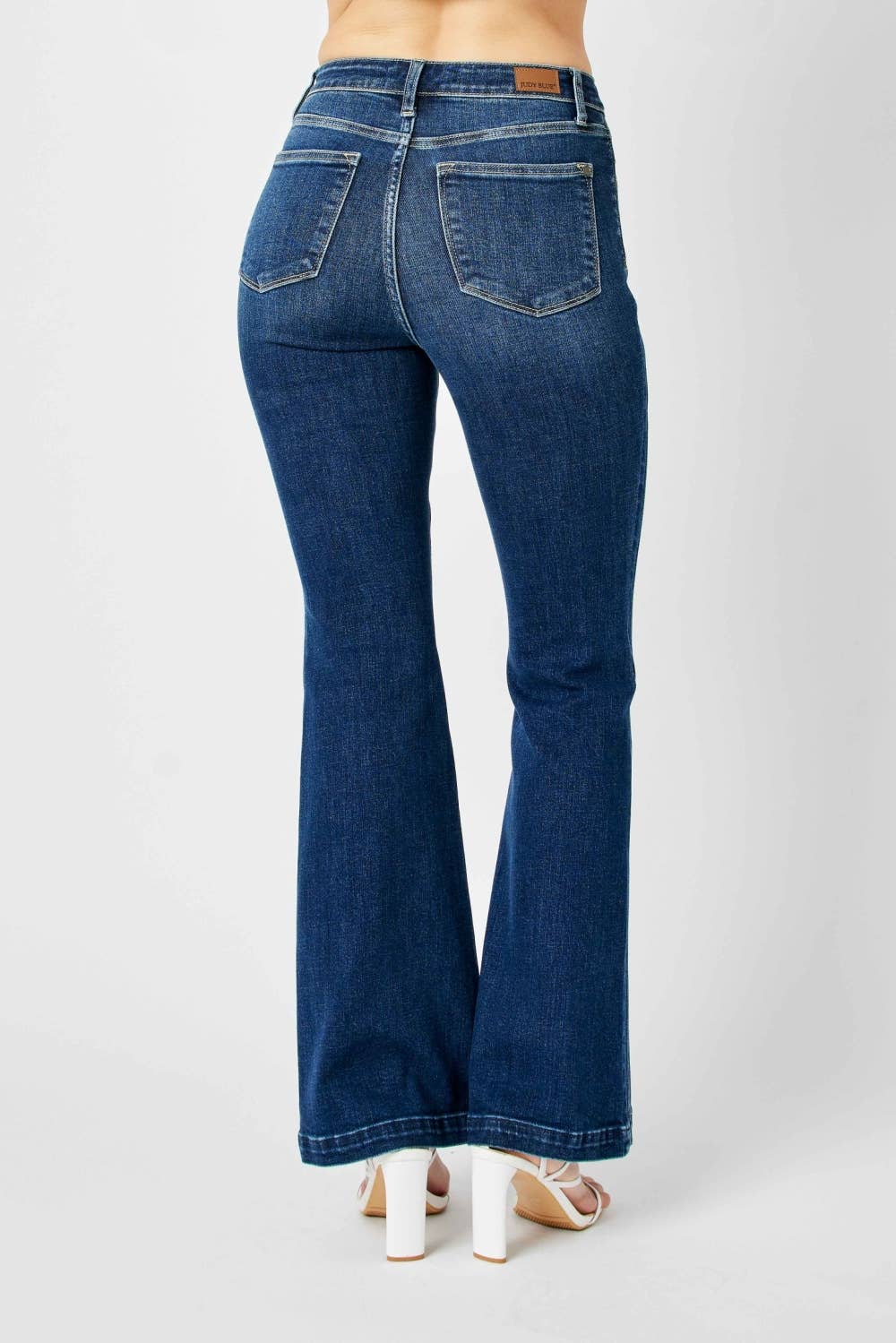 HW Angled Side Seam Detail Flare - PLUS