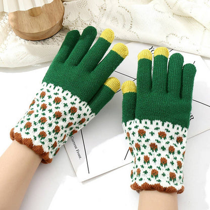 SALE! Floral Knit Gloves