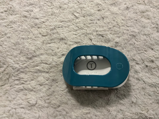 Teal With It Flat Round Clip-large