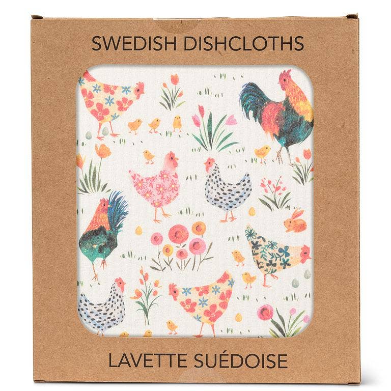 Roosters & Hens Dishcloth