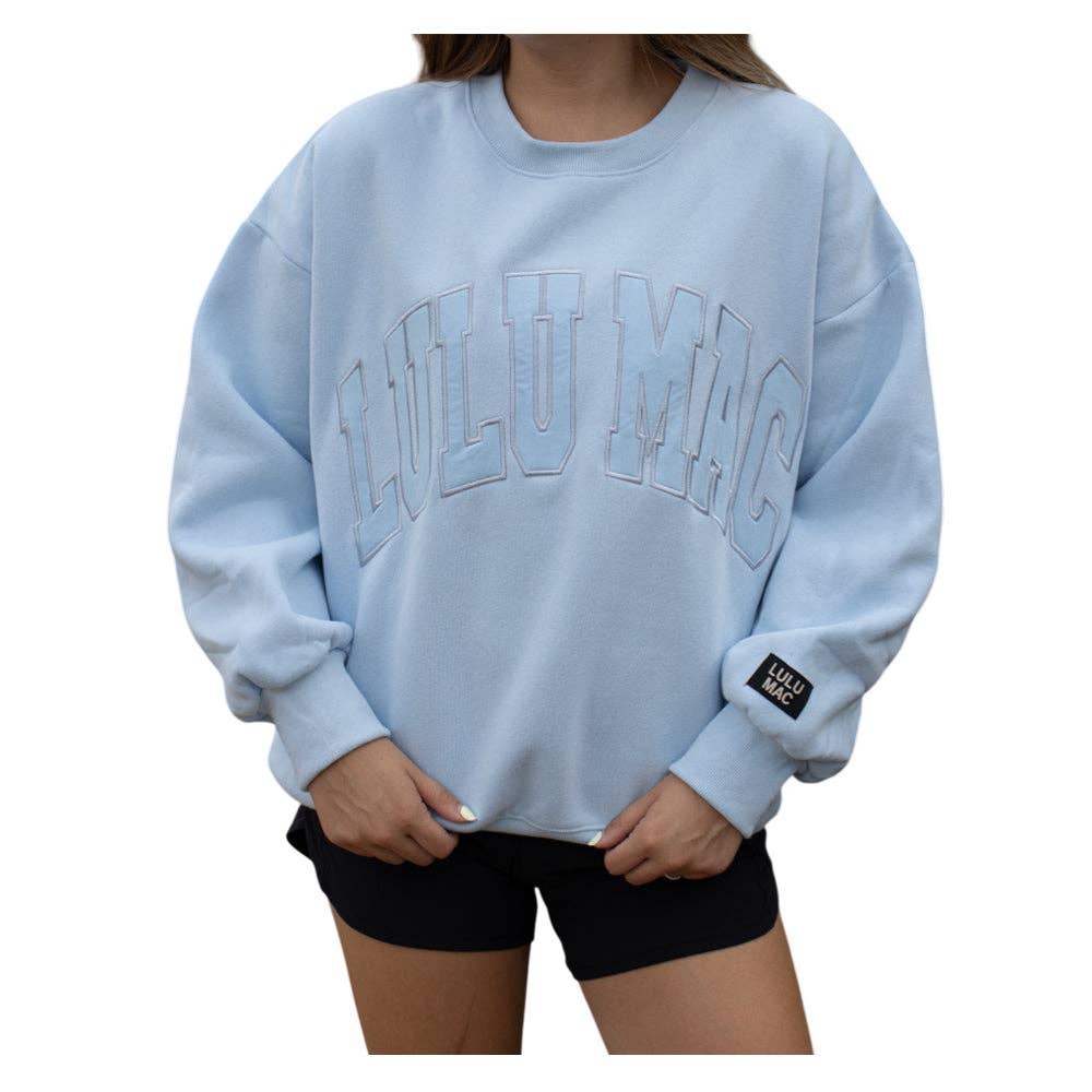 LIGHT BLUE LULU MAC CREW NECK