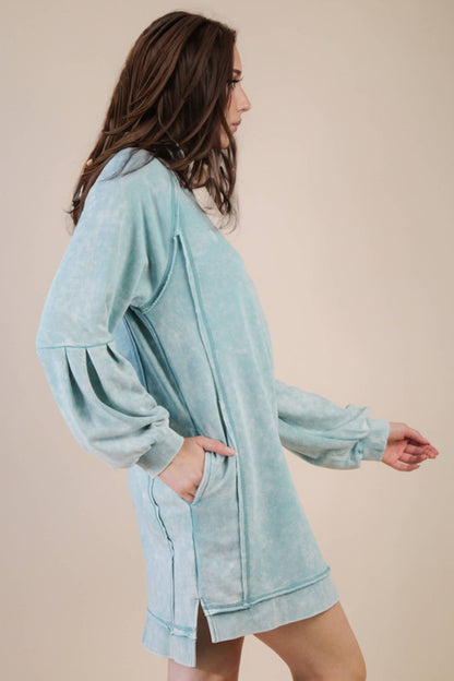 SALE! The Lindie Mineral Washed Casual Mini Dress (S-L)(2 Colors)