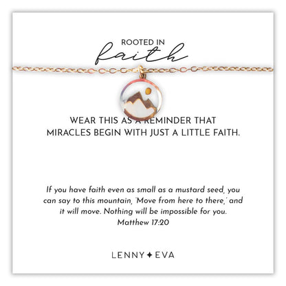 Rooted in Faith Mountain Mustard Seed Necklace,Matthew 17:20