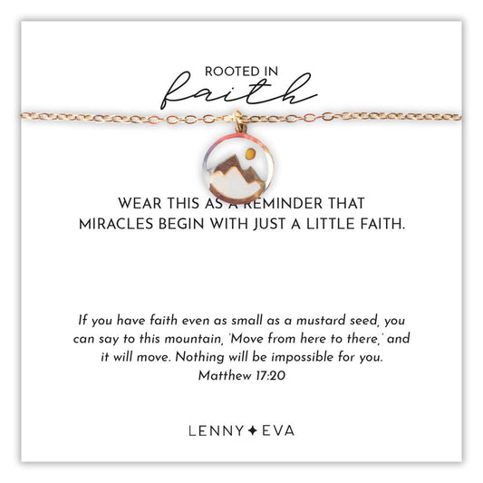 Rooted in Faith Mountain Mustard Seed Necklace,Matthew 17:20