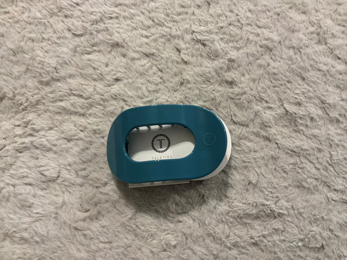 Teal With It Flat Round Clip-medium