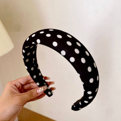 POLKA DOT PUFFED SPA HEADBAND HAIR BAND (3 Colors)