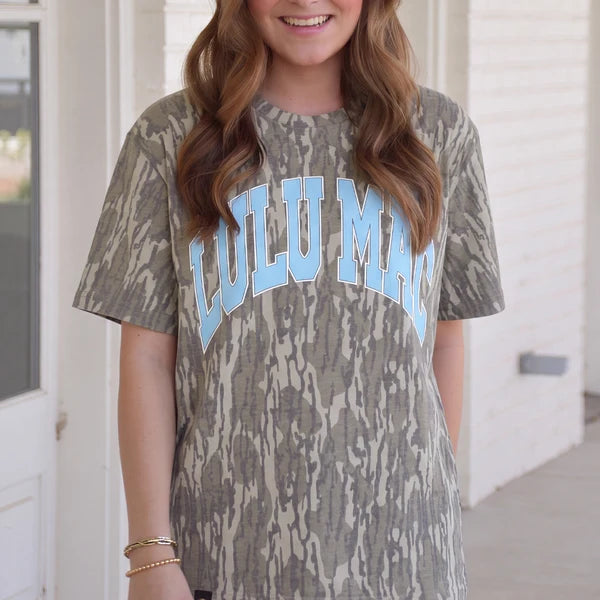 Light Blue Mossy Oak Tee- Lulu Mac