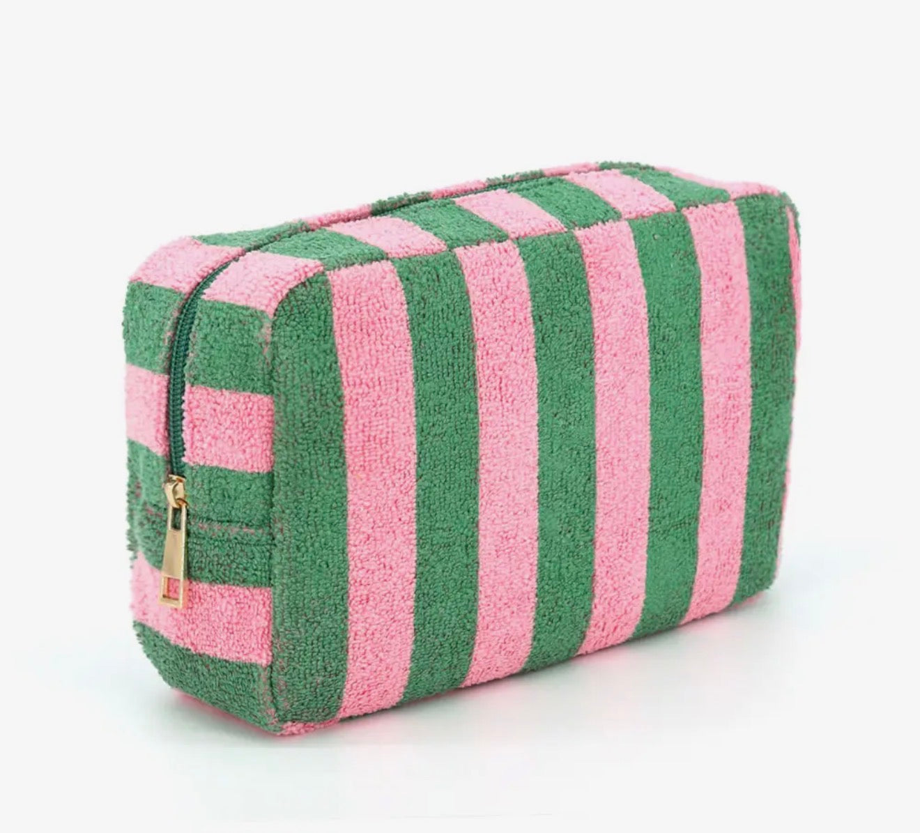 Striped Terry Cloth Cosmetic Bags