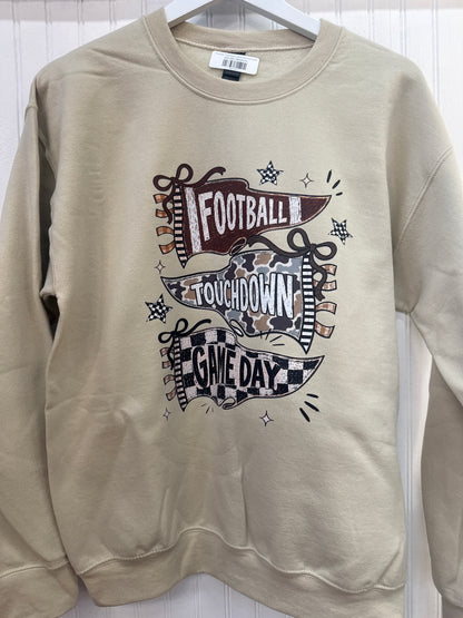 Football, Touchdown, Game Day Sweatshirt