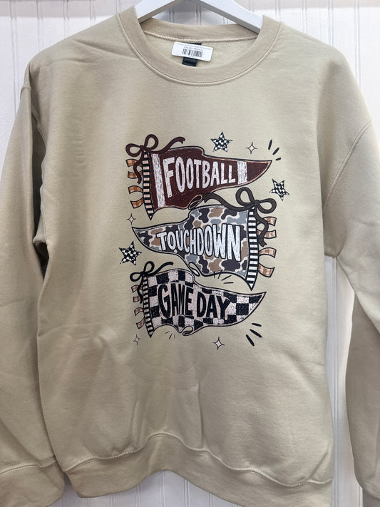 Football, Touchdown, Game Day Sweatshirt