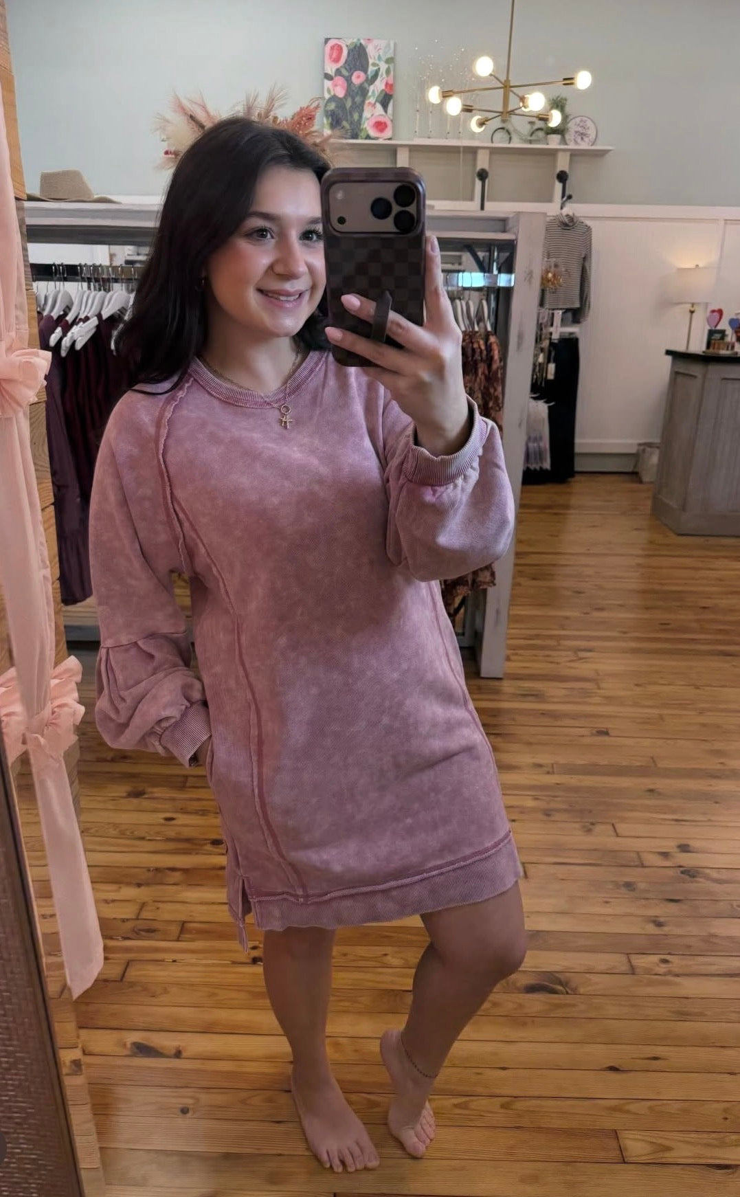 SALE! The Lindie Mineral Washed Casual Mini Dress (S-L)(2 Colors)