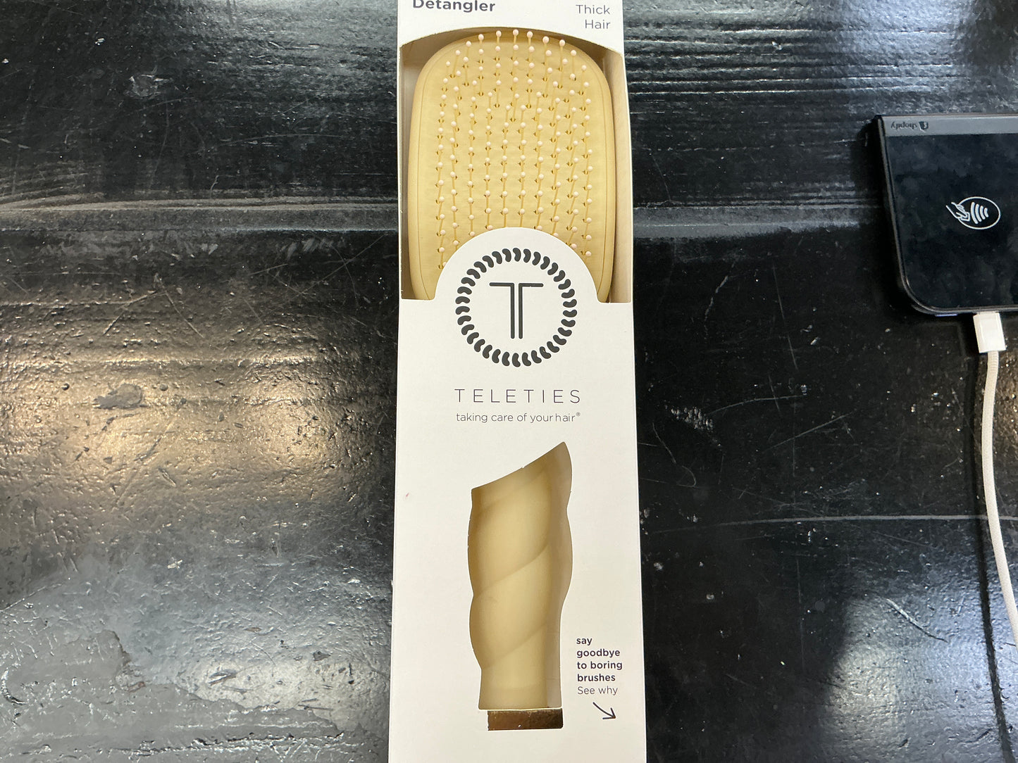 Detangler Hairbrush-Thick Tan