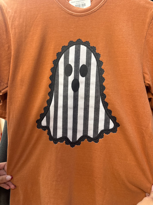 Black Striped Ghost Tee