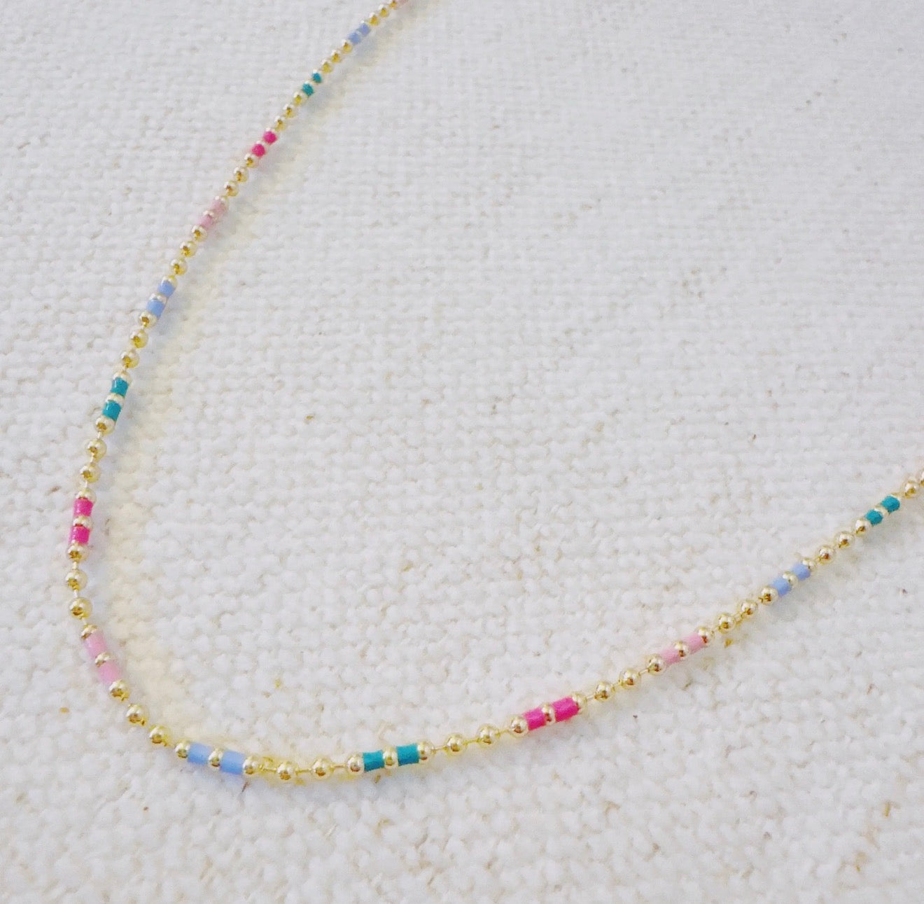 Color Pop Ball Chain Necklace