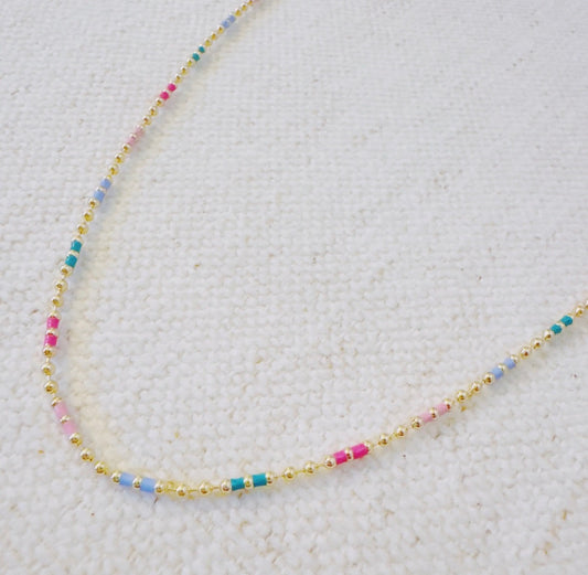 Color Pop Ball Chain Necklace