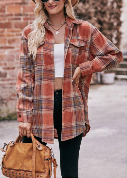 Women’s Plaid Oversized Flannel Shirt