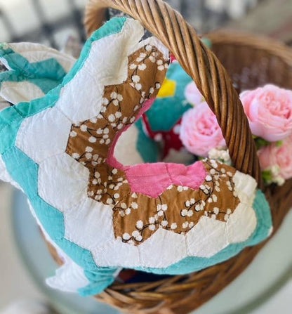SALE!!! Vintage Fabric Easter Bunny🐇🐰made from upcycled quilts