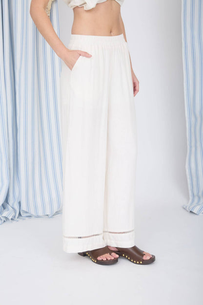 The Ellie White Linen Pants (S-L)