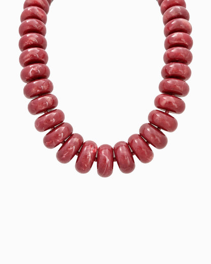 Chunky Marble Seed Bead Statement Necklace