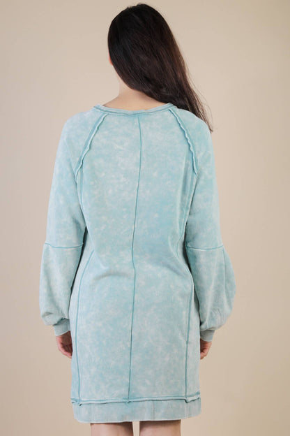 SALE! The Lindie Mineral Washed Casual Mini Dress (S-L)(2 Colors)