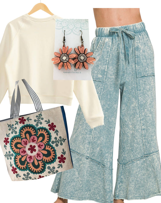 Retro🪷Embroidered Shoulder Tote Bag (2 Colors)