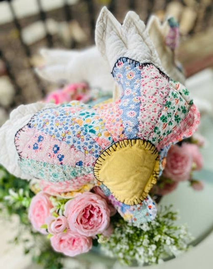 SALE!!! Vintage Fabric Easter Bunny🐇🐰made from upcycled quilts