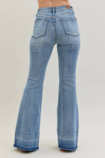 👖Judy Blue Jeans - HW "Tummy Control " w/ Release Hem Flare (Reg & Plus)