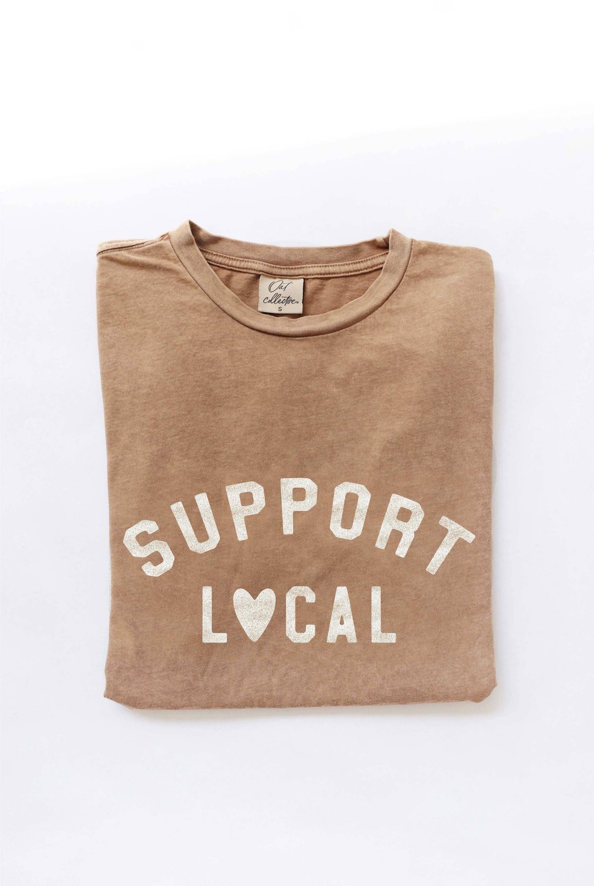 SUPPORT LOCAL Mineral Washed Graphic Top