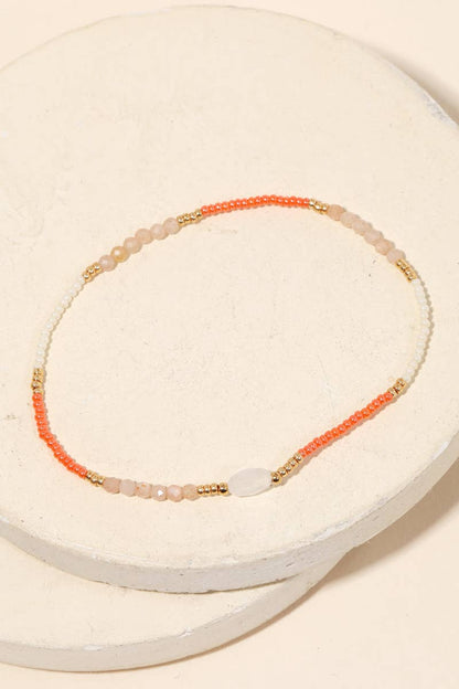 SALE!!! Dainty Bead Oval Charm Bracelet (2 Colors)