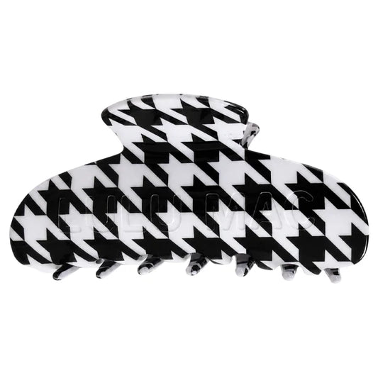 Lulu Mac Hair Clip-Houndstooth