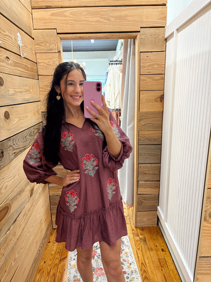 SALE! Embroidered Emmalee Dress (S-2X)(2 Colors)