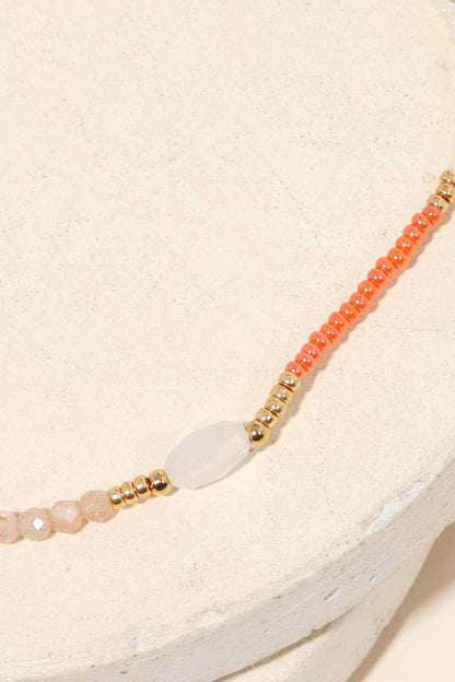 SALE!!! Dainty Bead Oval Charm Bracelet (2 Colors)