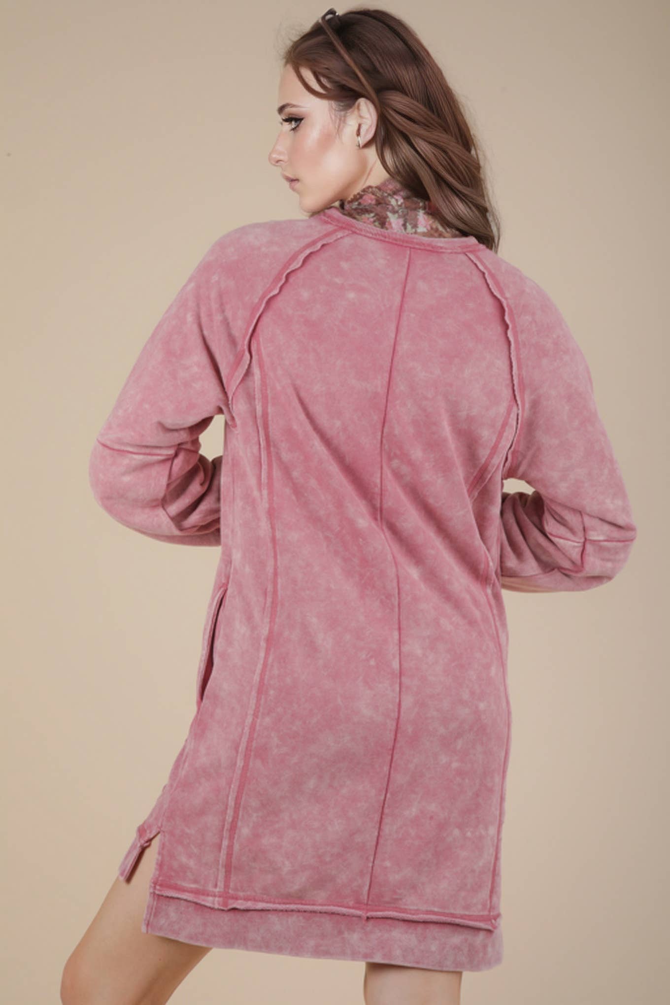 SALE! The Lindie Mineral Washed Casual Mini Dress (S-L)(2 Colors)