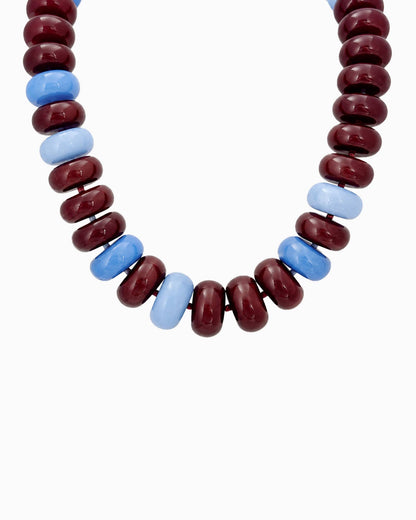 Chunky Marble Seed Bead Statement Necklace