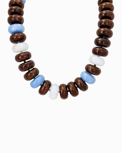 Chunky Marble Seed Bead Statement Necklace