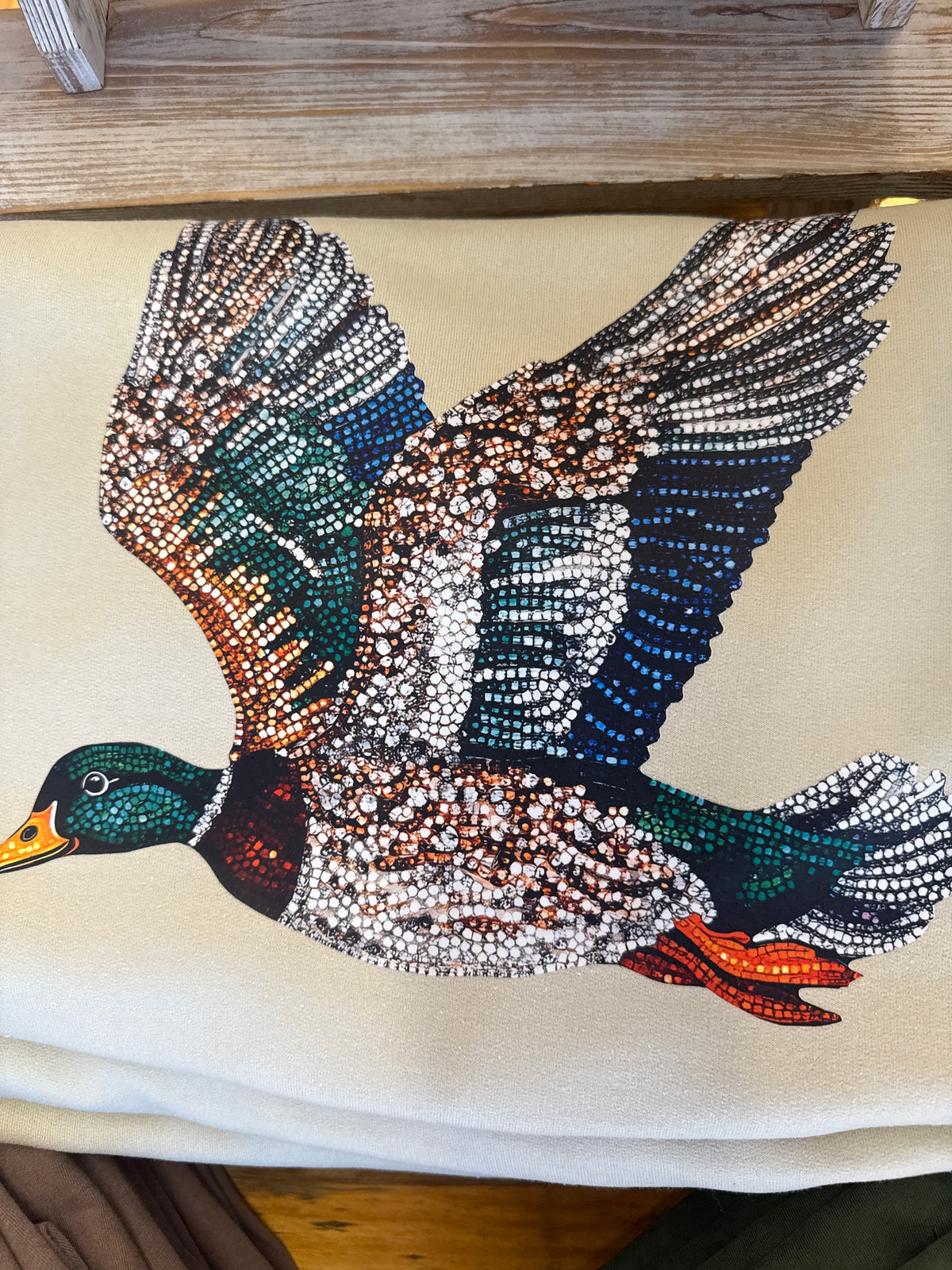 Faux Rhinestone Mallard Sweatshirt