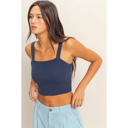 Ribbed Cropped Tank Top- 2 Colors (S-L)