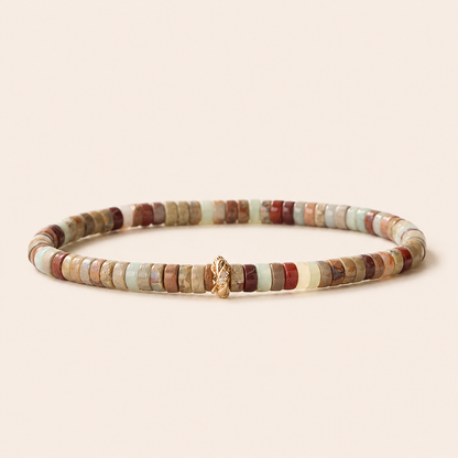 Gemstone Bracelet-Heishi-Serpentine Jasper